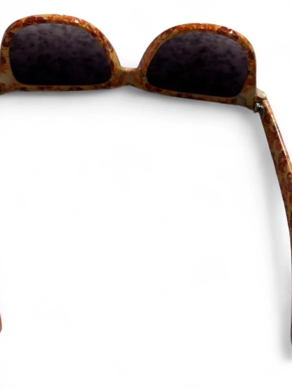 Stylish Orange Floral Wayfarer Sunglasses for women in excellent condition